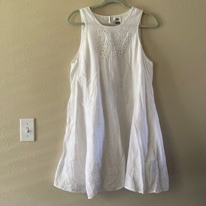 White linen skater dress